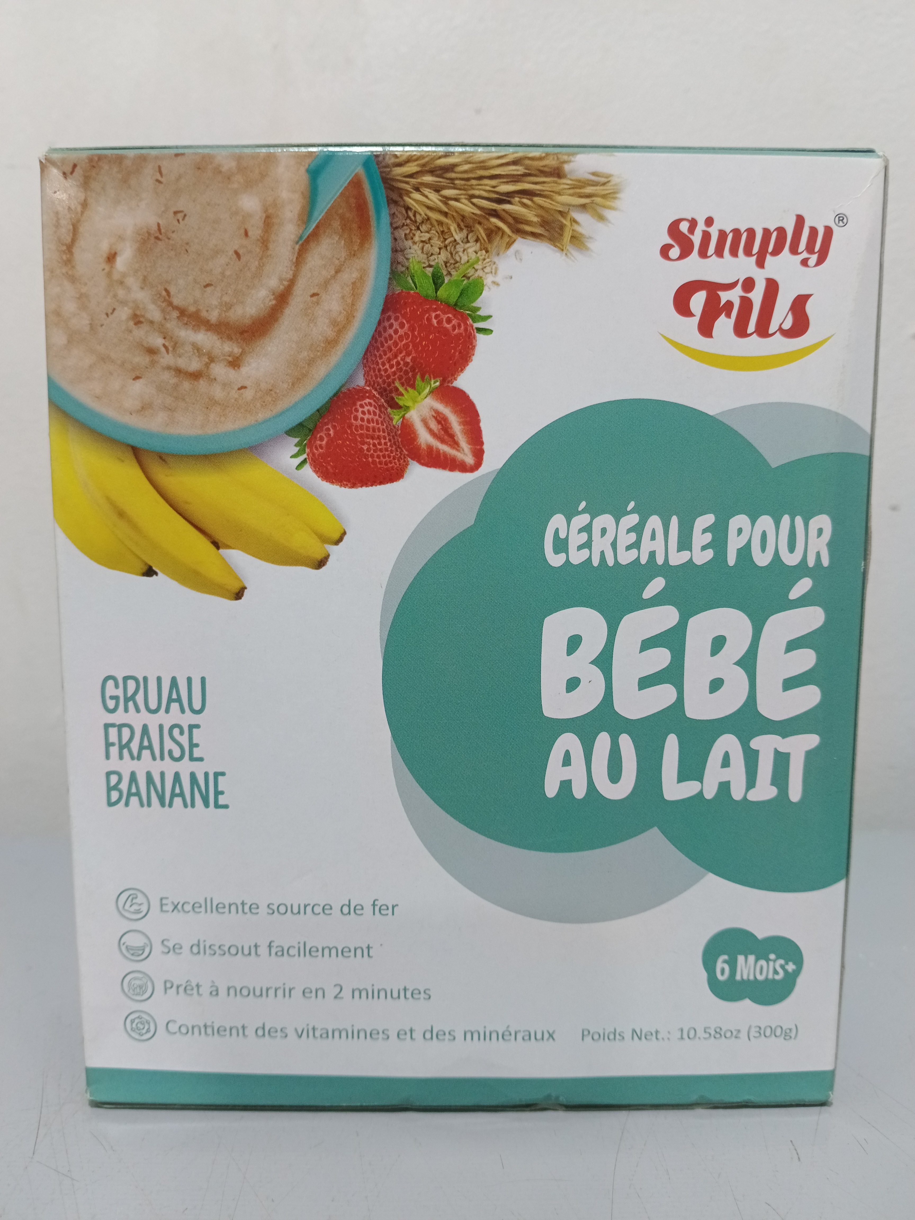 Simply Fils Baby Cereal (Blue Pack) — With Milk, Grains & Mixed Fruits/Vegetables 